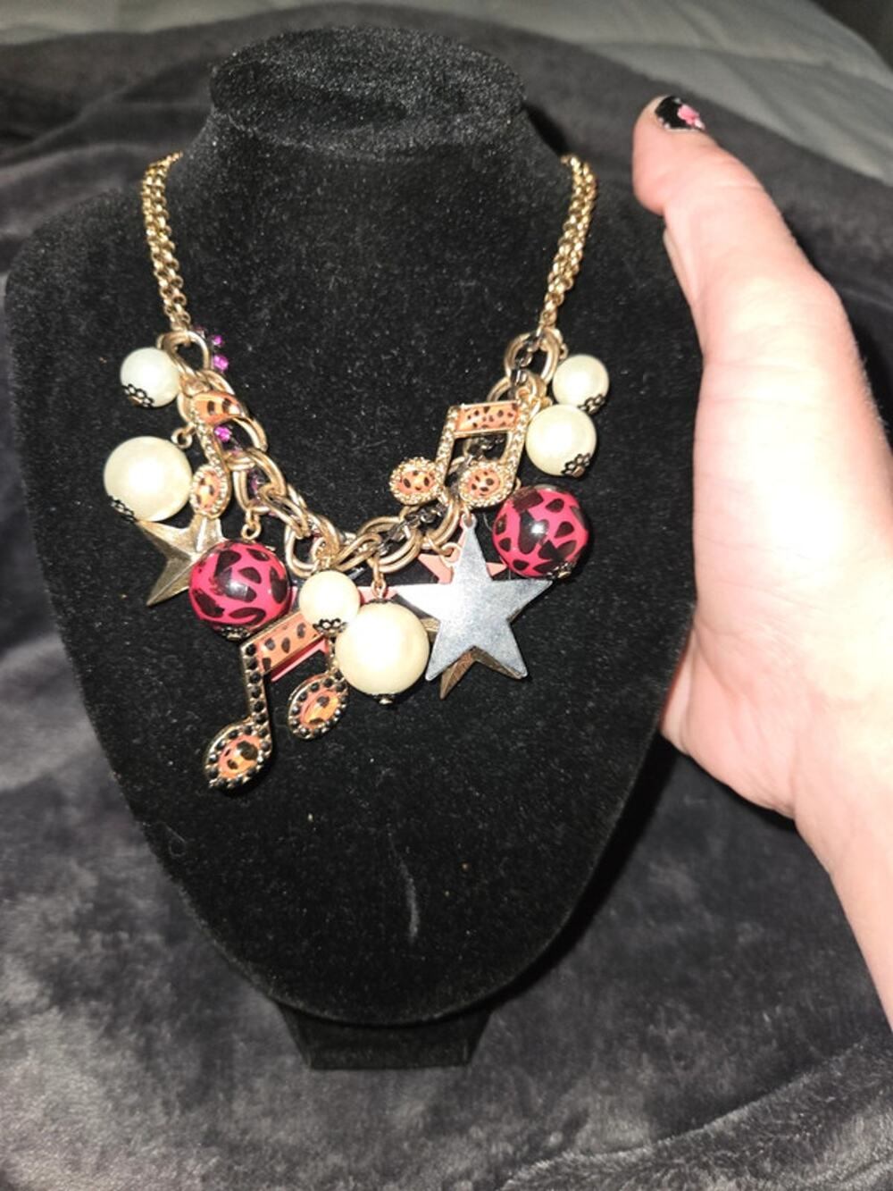 Vintage rocker statement Betsey Johnson necklace
